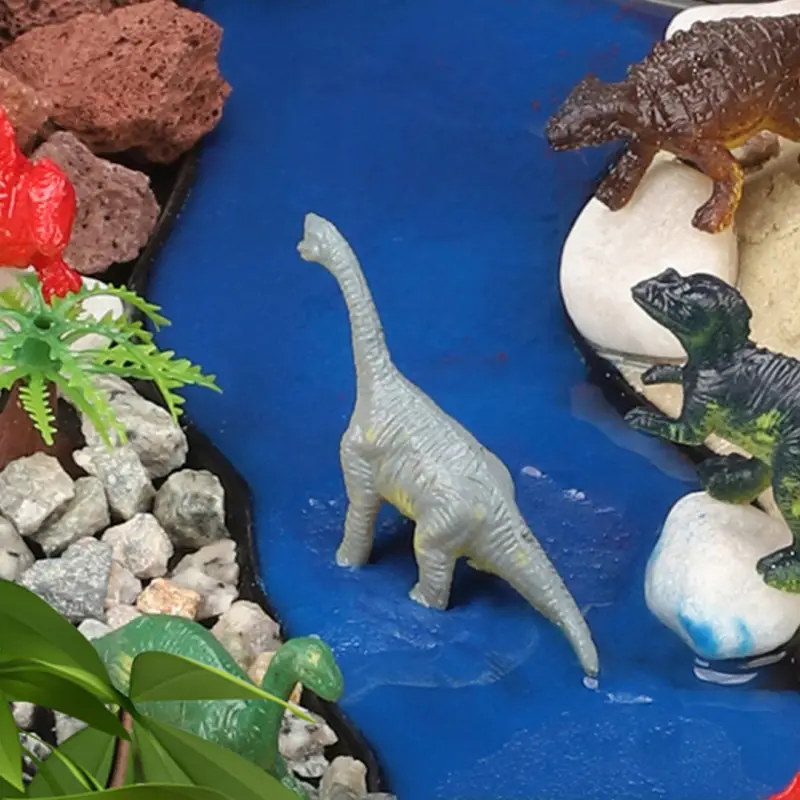 WYBUCH WULKANU DIY FIGURKI DINOZAURY ZESTAW EDUKACYJNY KREATYWNE TERRARIUM