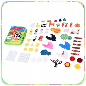 KSIĄŻKA SENSORYCZNA NA WSI MONTESSORI 3D EDUKACYJNA DOTYKOWA DLA DZIECI