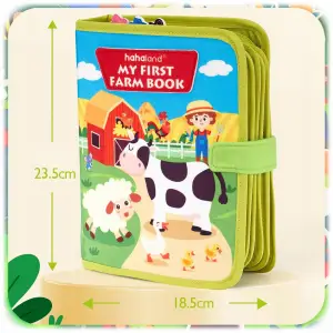 KSIĄŻKA SENSORYCZNA NA WSI MONTESSORI 3D EDUKACYJNA DOTYKOWA DLA DZIECI