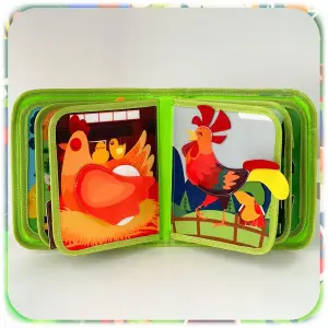 KSIĄŻKA SENSORYCZNA NA WSI MONTESSORI 3D EDUKACYJNA DOTYKOWA DLA DZIECI