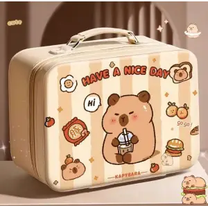 KAPIBARA ARTYKUŁY PAPIERNICZE W WALIZCE MEGA ZESTAW XXL KARTECZKI GUMKI