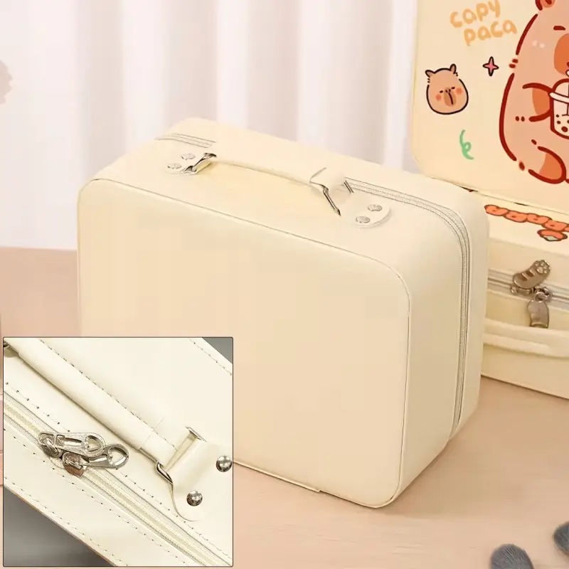 KAPIBARA ARTYKUŁY PAPIERNICZE W WALIZCE MEGA ZESTAW XXL KARTECZKI GUMKI