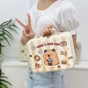 KAPIBARA ARTYKUŁY PAPIERNICZE W WALIZCE MEGA ZESTAW XXL KARTECZKI GUMKI