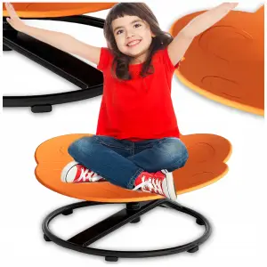 OBROTOWE SIEDZISKO SENSORYCZNE MINI KARUZELA TRENING KOORDYNACJI POMARAŃCZ