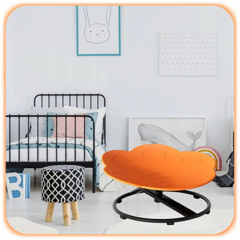 OBROTOWE SIEDZISKO SENSORYCZNE MINI KARUZELA TRENING KOORDYNACJI POMARAŃCZ