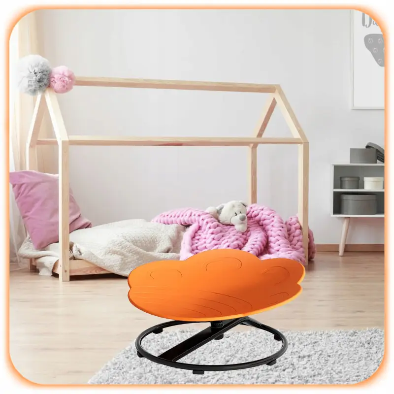 OBROTOWE SIEDZISKO SENSORYCZNE MINI KARUZELA TRENING KOORDYNACJI POMARAŃCZ