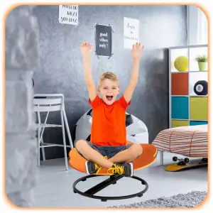 OBROTOWE SIEDZISKO SENSORYCZNE MINI KARUZELA TRENING KOORDYNACJI POMARAŃCZ