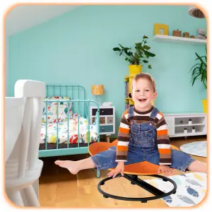 OBROTOWE SIEDZISKO SENSORYCZNE MINI KARUZELA TRENING KOORDYNACJI POMARAŃCZ