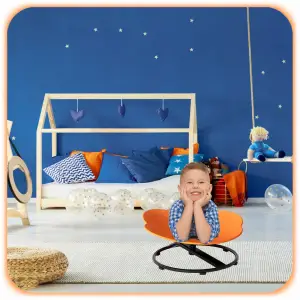 OBROTOWE SIEDZISKO SENSORYCZNE MINI KARUZELA TRENING KOORDYNACJI POMARAŃCZ