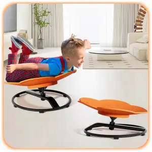 OBROTOWE SIEDZISKO SENSORYCZNE MINI KARUZELA TRENING KOORDYNACJI POMARAŃCZ