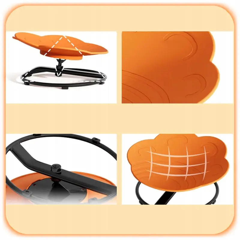 OBROTOWE SIEDZISKO SENSORYCZNE MINI KARUZELA TRENING KOORDYNACJI POMARAŃCZ