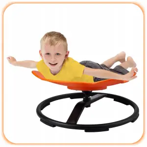 OBROTOWE SIEDZISKO SENSORYCZNE MINI KARUZELA TRENING KOORDYNACJI POMARAŃCZ
