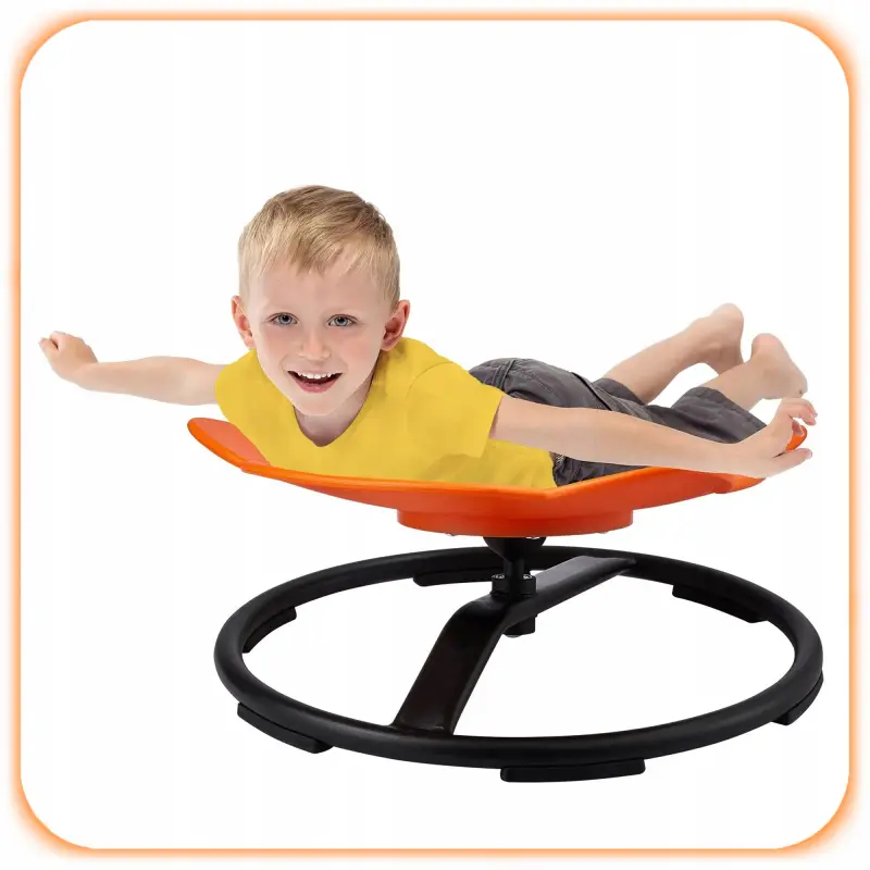 OBROTOWE SIEDZISKO SENSORYCZNE MINI KARUZELA TRENING KOORDYNACJI POMARAŃCZ