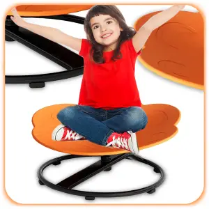 OBROTOWE SIEDZISKO SENSORYCZNE MINI KARUZELA TRENING KOORDYNACJI POMARAŃCZ