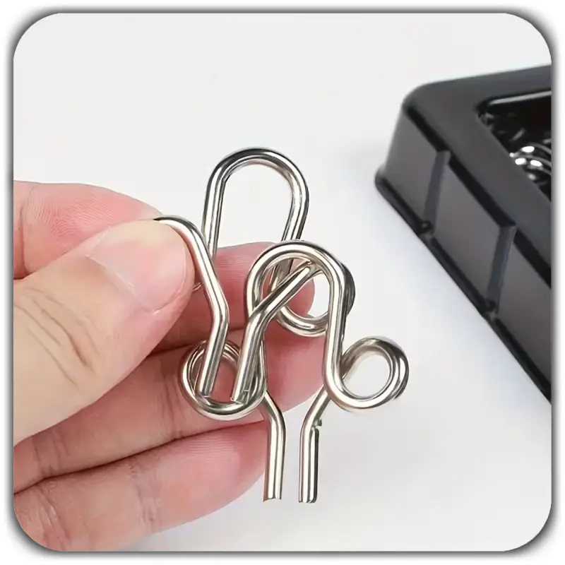 ŁAMIGŁÓWKA LOGICZNA GRA UKŁADANKA METALOWE PUZZLE 3D ZESTAW 50 SZT SMART