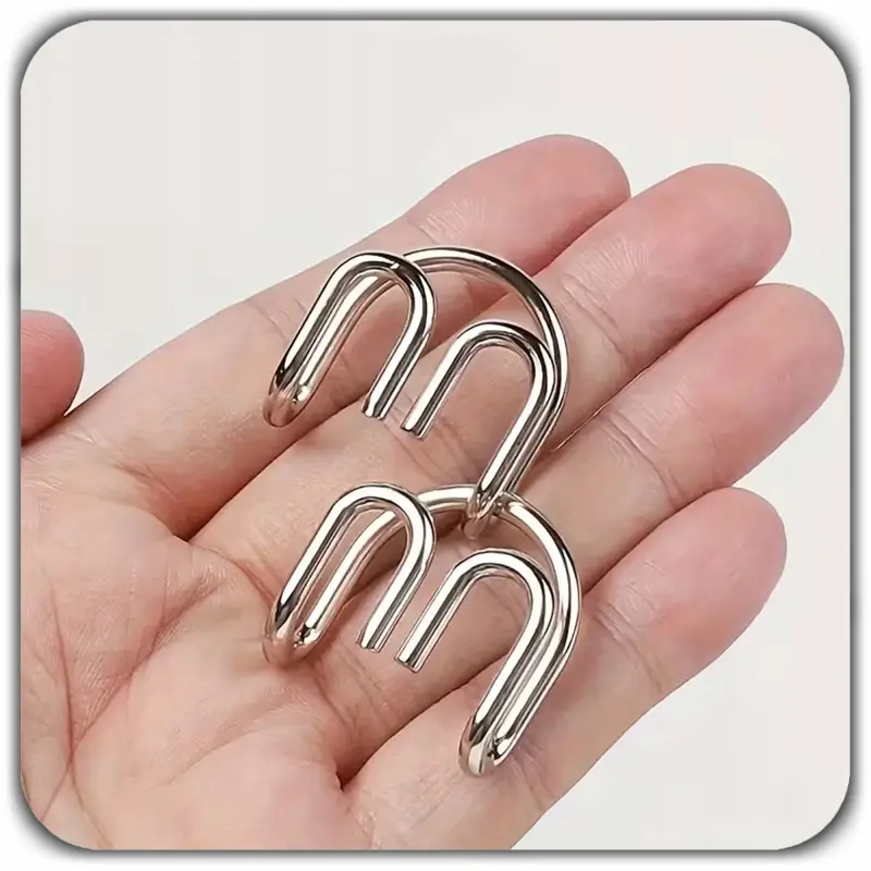 ŁAMIGŁÓWKA LOGICZNA GRA UKŁADANKA METALOWE PUZZLE 3D ZESTAW 50 SZT SMART