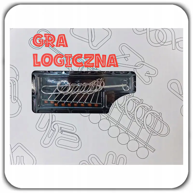 ŁAMIGŁÓWKA LOGICZNA GRA UKŁADANKA METALOWE PUZZLE 3D ZESTAW 50 SZT SMART