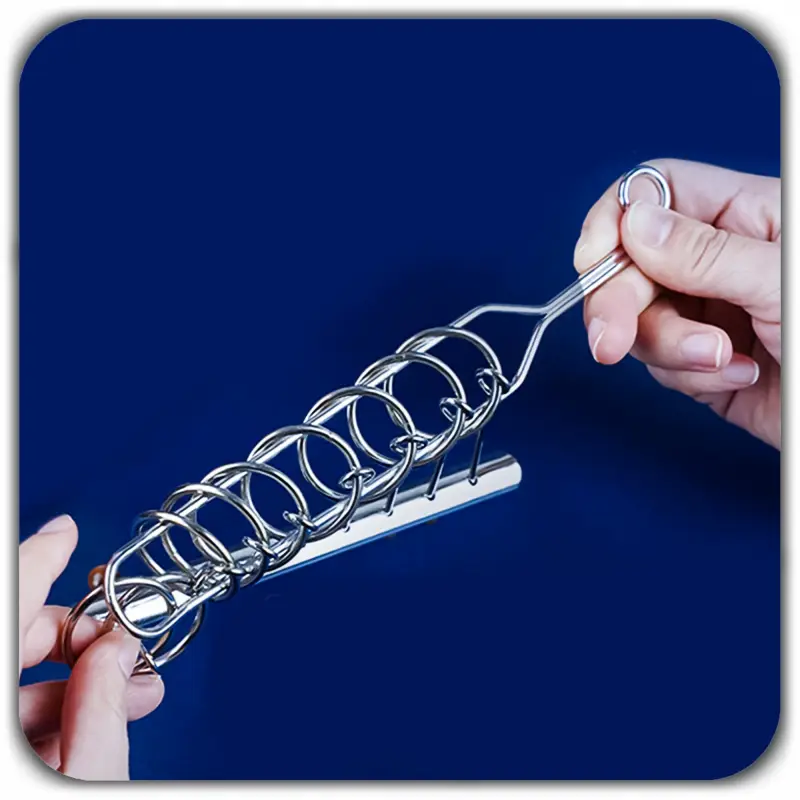 ŁAMIGŁÓWKA LOGICZNA GRA UKŁADANKA METALOWE PUZZLE 3D ZESTAW 50 SZT SMART