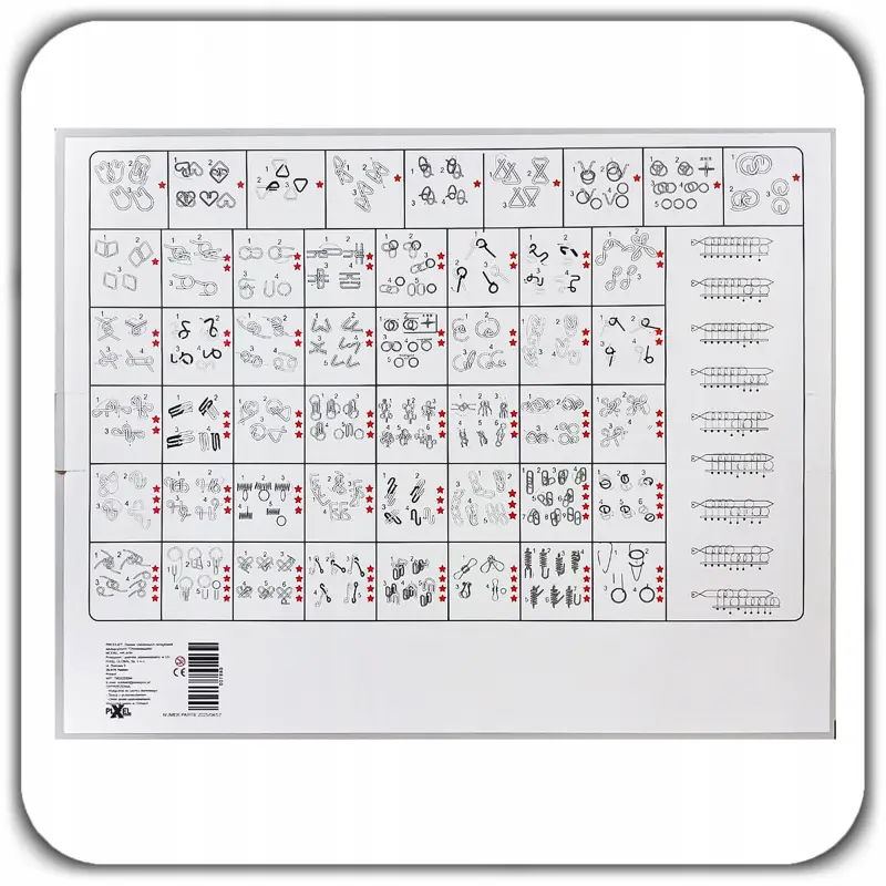 ŁAMIGŁÓWKA LOGICZNA GRA UKŁADANKA METALOWE PUZZLE 3D ZESTAW 50 SZT SMART