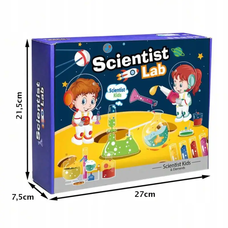 ZESTAW MAŁEGO CHEMIKA LABOLATORIUM EKSPERYMENTY ZABAWA NAUKOWA DLA DZIECI