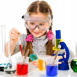 ZESTAW MAŁEGO CHEMIKA LABOLATORIUM EKSPERYMENTY ZABAWA NAUKOWA DLA DZIECI