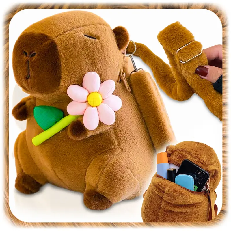 PLECAK PLUSZOWY KAPIBARA PLECACZEK CAPYBARA DO PRZEDSZKOLA SZKOŁY MASKOTKA