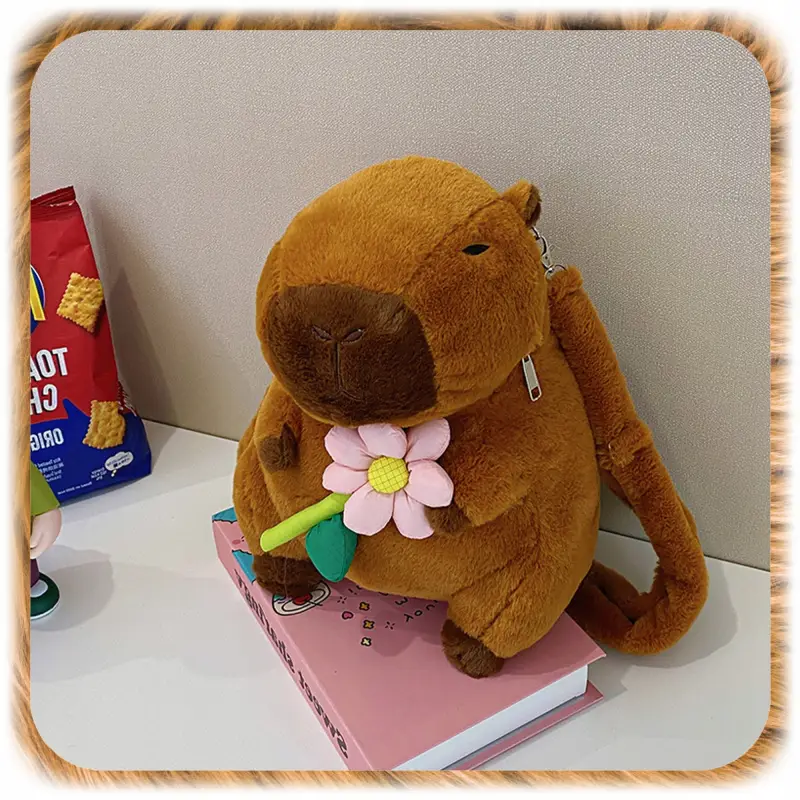 PLECAK PLUSZOWY KAPIBARA PLECACZEK CAPYBARA DO PRZEDSZKOLA SZKOŁY MASKOTKA