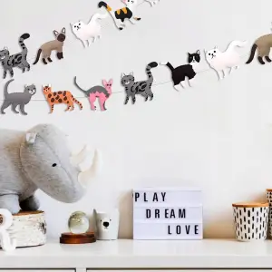 FILCOWY ZESTAW DO SZYCIA DLA DZIECI ZWIERZĘTA KOTY 12SZT DIY KOTEK KOTKI