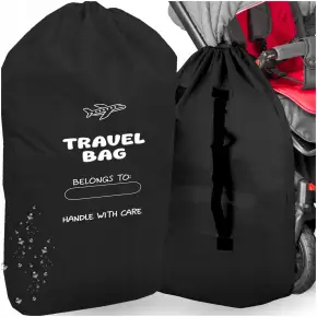 POKROWIEC NA WÓZEK OCHRONNY TRANSPORTOWY TORBA WOREK DO SAMOLOTU CZARNY