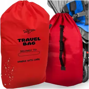 POKROWIEC NA WÓZEK OCHRONNY TRANSPORTOWY TORBA WOREK DO SAMOLOTU CZERWONY