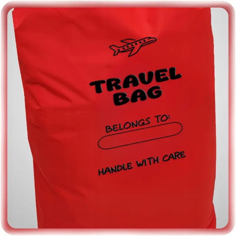 POKROWIEC NA WÓZEK OCHRONNY TRANSPORTOWY TORBA WOREK DO SAMOLOTU CZERWONY