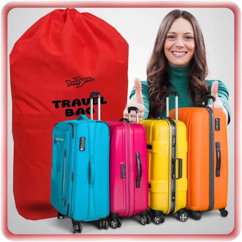 POKROWIEC NA WÓZEK OCHRONNY TRANSPORTOWY TORBA WOREK DO SAMOLOTU CZERWONY