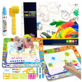 MATA WODNA DO MALOWANIA RYSOWANIA ZESTAW XXL PIECZĄTKI FORMY PISAKI 120x90