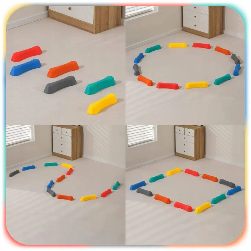 ŚCIEŻKA SENSORYCZNA KAMIENIE BALANSUJĄCE 14 EL TRENING RÓWNOWAGI MONTESSORI