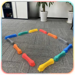 ŚCIEŻKA SENSORYCZNA KAMIENIE BALANSUJĄCE 14 EL TRENING RÓWNOWAGI MONTESSORI