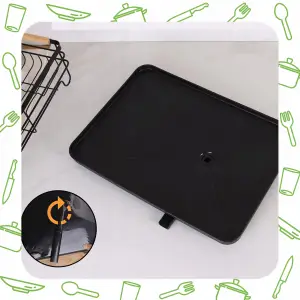 METALOWA SUSZARKA DO NACZYŃ TACKA + OCIEKACZ NA SZTUĆCE + ODPŁYW 41x29x14,5