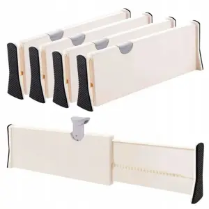 ORGANIZERY DO SZUFLAD PRZEGRÓDKA SEPARATOR BIEL BIAŁY POŁYSK ZESTAW 4 SZT