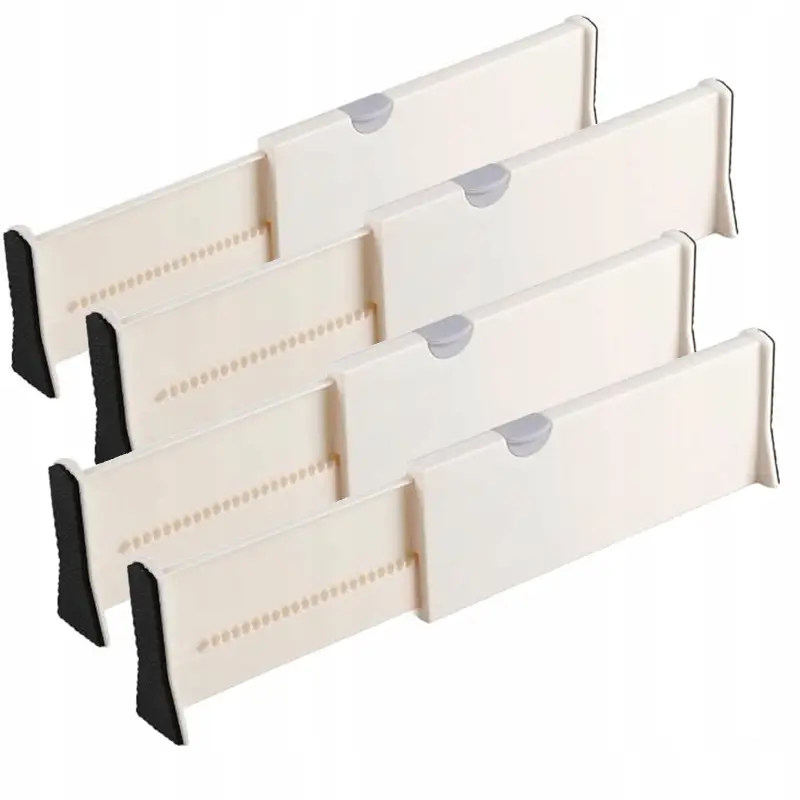 ORGANIZERY DO SZUFLAD PRZEGRÓDKA SEPARATOR BIEL BIAŁY POŁYSK ZESTAW 4 SZT