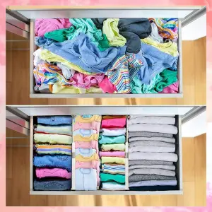 ORGANIZERY DO SZUFLAD PRZEGRÓDKA SEPARATOR BIEL BIAŁY POŁYSK ZESTAW 4 SZT