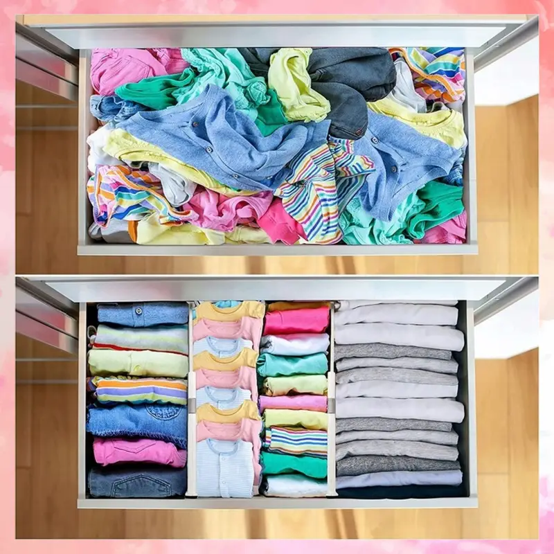 ORGANIZERY DO SZUFLAD PRZEGRÓDKA SEPARATOR BIEL BIAŁY POŁYSK ZESTAW 4 SZT