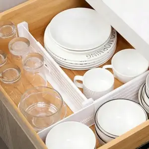 ORGANIZERY DO SZUFLAD PRZEGRÓDKA SEPARATOR BIEL BIAŁY POŁYSK ZESTAW 4 SZT