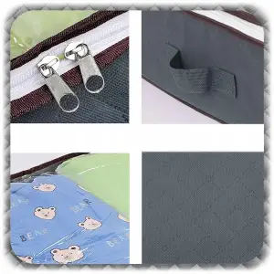 ORGANIZER NA POŚCIEL UBRANIA KOŁDRĘ DUŻY POKROWIEC POJEMNIK POD ŁÓŻKO 2 SZT