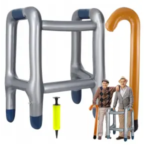 DMUCHANY NADMUCHIWANY BALKONIK CHODZIK Z LASKĄ PREZENT PRZEBRANIE POMPKA XL