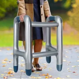 DMUCHANY NADMUCHIWANY BALKONIK CHODZIK Z LASKĄ PREZENT PRZEBRANIE POMPKA XL
