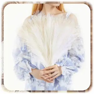 SZTUCZNA TRAWA PAMPASOWA DEKORACYJNA GAŁĄZKI TRZCINA BEŻOWA 55CM ZESTAW 10x