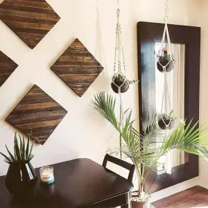 KWIETNIK WISZĄCY NA ŚCIANĘ UCHWYT NA KWIATY MAKRAMA Z BIAŁEGO SZNURKA 3SZT