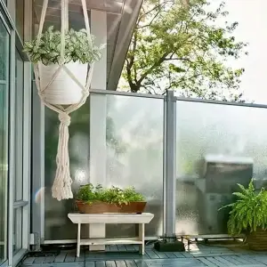 KWIETNIK WISZĄCY NA ŚCIANĘ UCHWYT NA KWIATY MAKRAMA Z BIAŁEGO SZNURKA 3SZT