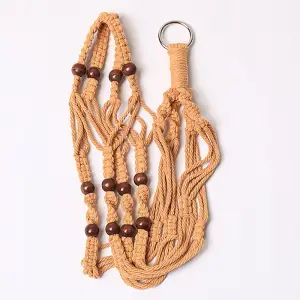 KWIETNIK WISZĄCY NA ŚCIANĘ UCHWYT NA KWIATY DONICZKĘ MAKRAMA Z SZNURKA 3SZT