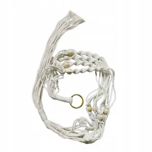 KWIETNIK WISZĄCY NA ŚCIANĘ UCHWYT NA KWIATY DONICZKĘ MAKRAMA Z SZNURKA 5SZT