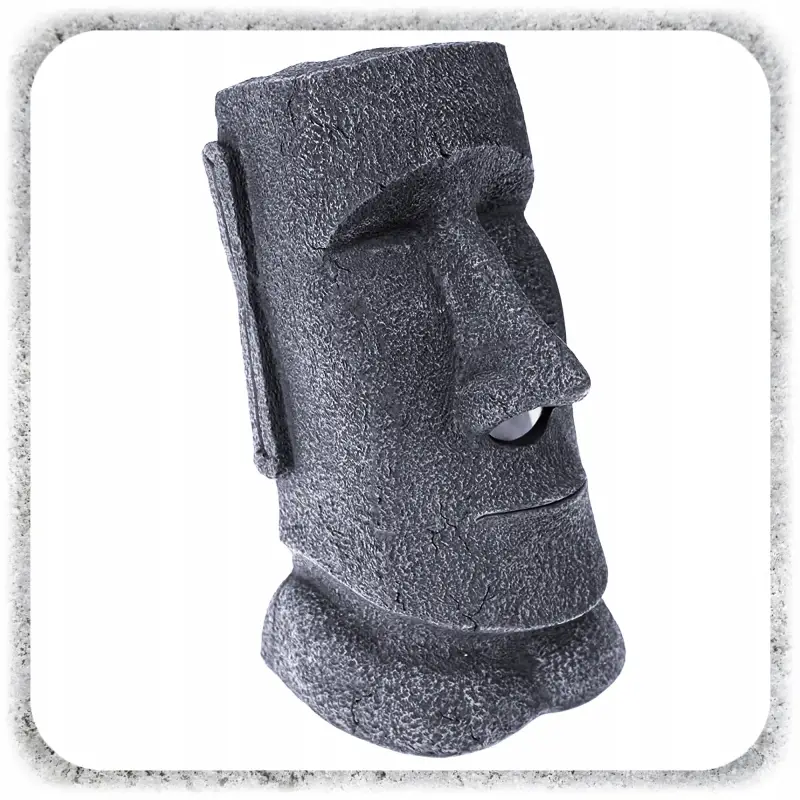 POJEMNIK NA CHUSTECZKI FIGURKA MOAI ŻYWICA 32 CM DEKORACJA DYSPENSER LOFT